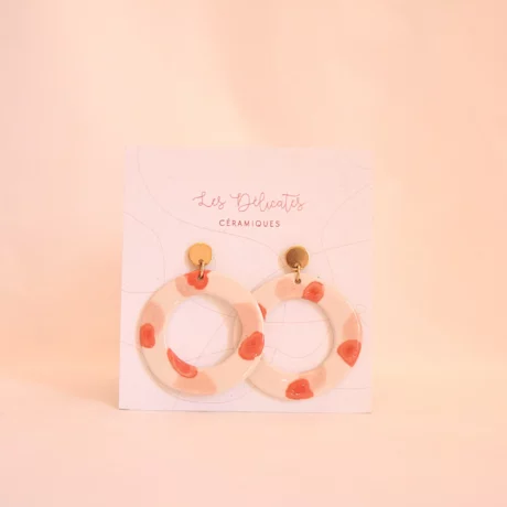 Guéparde beige & saumon