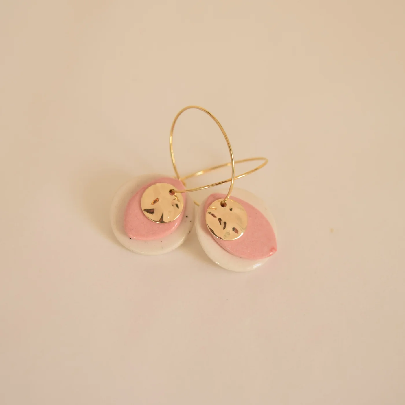 Boucles d'oreilles créoles personnalisables rose