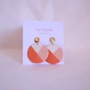 Boucles d'oreilles Lune Rose et Butano