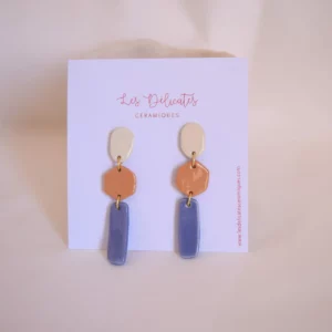 Boucles d'oreilles Trio bleue