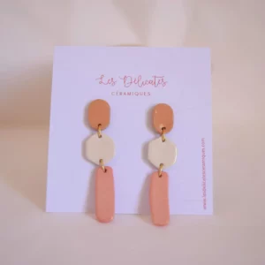 Boucles d'oreilles Trio rose